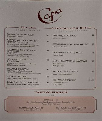 Menu photo 4 Capa Lake Buena Vista, FL
