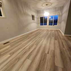 Macias Carpet & Flooring - Luxury vinyl Plank flooring job completed.