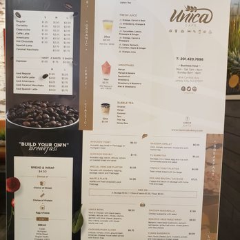 Unica Cafe - Menu - Bakeries Near Me - Jersey City, New Jersey