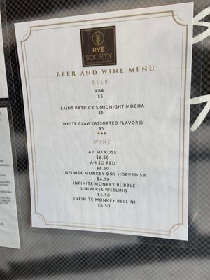 Menu photo 2 Rye Society Denver, CO