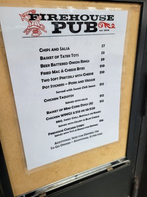 Menu photo 1 Firehouse Pub Lake Oswego, OR