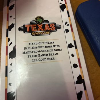 Texas Roadhouse - Menu cover. - Steakhouses Near Me - Irving, Texas Texas Roadhouse - Menu cover. - Steakhouses Near Me - Irving, Texas
