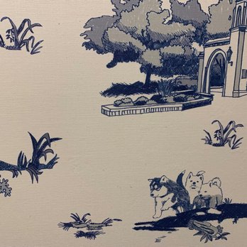 Graduate by Hilton Storrs - Custom UConn-themed wallpaper in bathroom - Hotels Near Me - Storrs, Connecticut