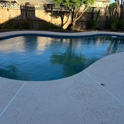 Poolie - New pool small pebble Puerto Rican blend evening shade.