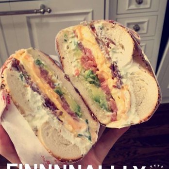 Town Bagel - Everything bagel, scallion cream cheese, scrambled eggs, cheese, tomato, bacon and avocado - Bagels Near Me - Wantagh, New York Town Bagel - Everything bagel, scallion cream cheese, scrambled eggs, cheese, tomato, bacon and avocado - Bagels Near Me - Wantagh, New York