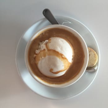 3 Cups - AFFOGATO: Cinnamon Vanilla Gelato scoop drowning in a fresh shot of Espresso. Kill me now, my life is complete!!! - Coffee & Tea Near Me - Holladay, Utah