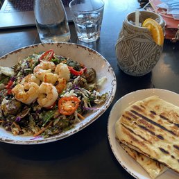 Kale and Brussel salad. Naan. East End punch. Kale and Brussel salad. Naan. East End punch.