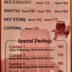 Fantasy Spa - Posted in the massage room prices as of Jan 2023.