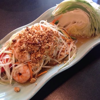 Thai Fusion Bistro - Papaya salad with prawns. - Thai Near Me - Seattle, Washington Thai Fusion Bistro - Papaya salad with prawns. - Thai Near Me - Seattle, Washington