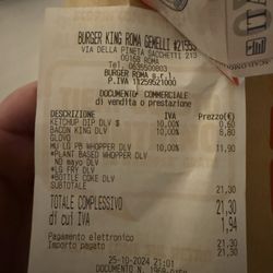 Burger King - Bill