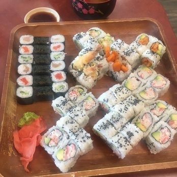 Wa Sushi - a tray of sushi and a bowl of sauce - Sushi Bars Near Me - Grande Prairie, Alberta Wa Sushi - a tray of sushi and a bowl of sauce - Sushi Bars Near Me - Grande Prairie, Alberta