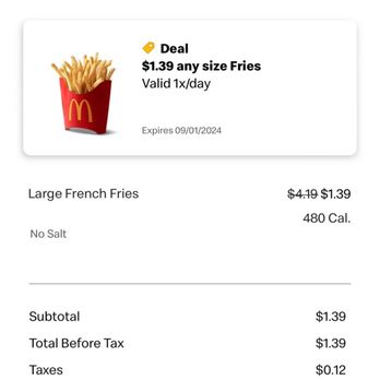 McDonald's - Took me 20+ minutes to wait for large fries to be done. - Fast Food Near Me - Philadelphia, Pennsylvania McDonald's - Took me 20+ minutes to wait for large fries to be done. - Fast Food Near Me - Philadelphia, Pennsylvania