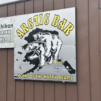 Arctic Bar - Outdoor Happy Bear sign - Pubs Near Me - Ketchikan, Alaska Arctic Bar - Outdoor Happy Bear sign - Pubs Near Me - Ketchikan, Alaska