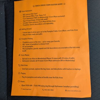 Rock Creek Farm - Instructions - Pumpkin Patches Near Me - Broomfield, Colorado Rock Creek Farm - Instructions - Pumpkin Patches Near Me - Broomfield, Colorado