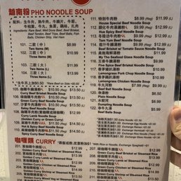 Menu front side