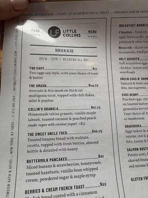 Menu photo 8 Little Collins New York, NY Menu photo 8 Little Collins New York, NY