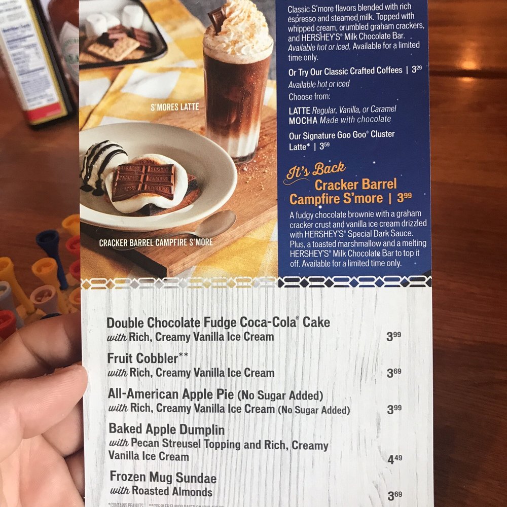 Desert menu. Already order food so didn't have regular menu.