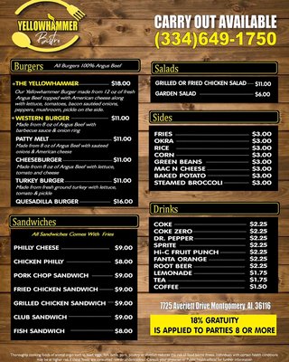 Menu photo 2 Yellowhammer Bistro Montgomery, AL Menu photo 2 Yellowhammer Bistro Montgomery, AL