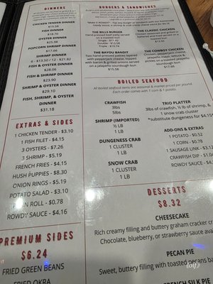 Menu photo 1 Mr Bill's Seafood Express Lake Charles, LA Menu photo 1 Mr Bill's Seafood Express Lake Charles, LA