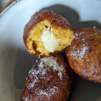 Cocina Antigua - Platanos Rellenos (I think these ones are the deep fried bananas with custard filling) - Latin American Near Me - Novato, California