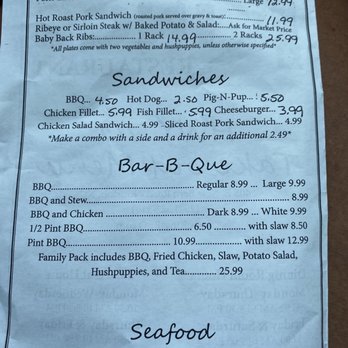 Kings - Menu - Barbeque Near Me - Kinston, North Carolina