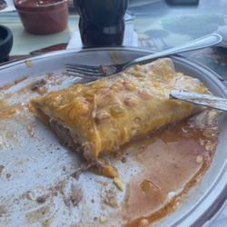 Melaque Mexican Restaurant - Bean and cheese burrito.