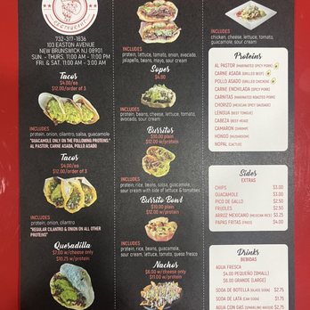Mr. Tacos - Menu - Tacos Near Me - New Brunswick, New Jersey