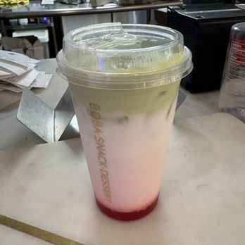 Teazo - Strawberry Matcha Cheezo - Bubble Tea Near Me - San Francisco, California