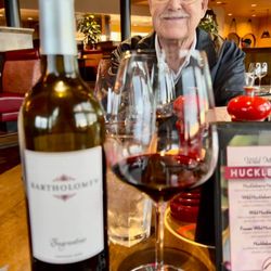 Bartholomew Winery - Sharing a bottle of Sagrantino for a birthday dinner at Budd's Broiler.