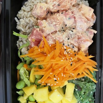 Poke Hana - Spicy ahi tuna and salmon poke bowl with all the fixings! - Poke Near Me - Windermere, Florida Poke Hana - Spicy ahi tuna and salmon poke bowl with all the fixings! - Poke Near Me - Windermere, Florida