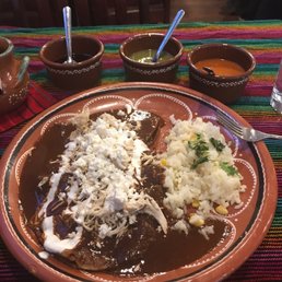 Enchiladas with mole sauce Enchiladas with mole sauce