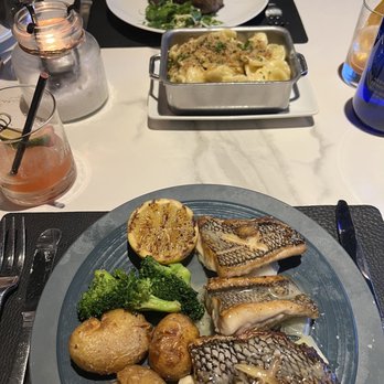 Salt & Char - Sea bass with potatoes - Steakhouses Near Me - Saratoga Springs, New York Salt & Char - Sea bass with potatoes - Steakhouses Near Me - Saratoga Springs, New York