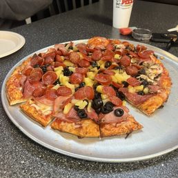 The pizza looks okey! But end up being horrible! I could not get past the second slice! And I'm fighting to hold it down! The pizza looks okey! But end up being horrible! I could not get past the second slice! And I'm fighting to hold it down!