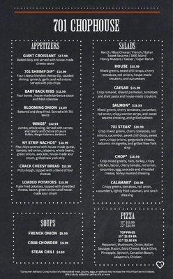 Menu photo 5 701 Chophouse Williston, ND