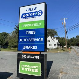 Exterior outside entrance of Gills Point S Tire & Auto Service - Springfield, Vermont Exterior outside entrance of Gills Point S Tire & Auto Service - Springfield, Vermont