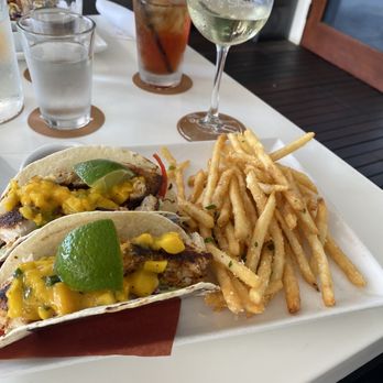 Shore - Grouper Tacos with Truffle Fries - New American Near Me - Longboat Key, Florida