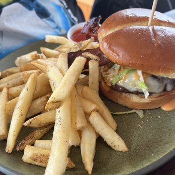 The River Tap & Grill - Insanity burger - American Near Me - Hollis, Maine