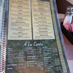 El Centenario - Menu