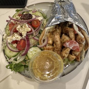 Hellenic Greek Kitchen - Chicken Pita & The Greek Salad - Greek Near Me - Charlotte, North Carolina