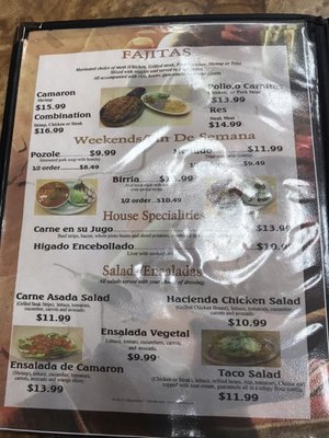 Menu photo 8 Hacienda Sahuayo Stockton, CA