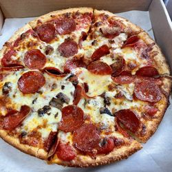 Gionino's Pizzeria of Cleveland-Westpark - Med pepperoni, 1/2 mushroom,1/2 sausage