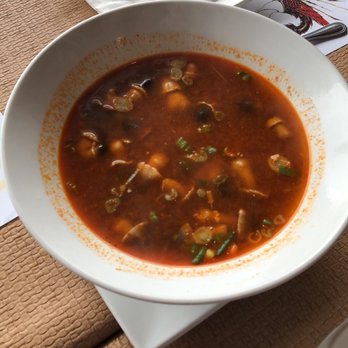 Kinnara Thai - Tom Yum(my) Soup, very flavored and spicy. Super yummmy!! - Thai Near Me - Van Nuys, California Kinnara Thai - Tom Yum(my) Soup, very flavored and spicy. Super yummmy!! - Thai Near Me - Van Nuys, California