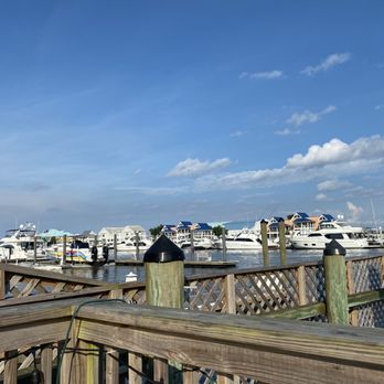 Dockside Restaurant & Bar - Sitting outside with a gorgeous view! - Seafood Near Me - Wilmington, North Carolina