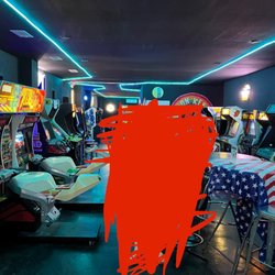The Grid Arcade Pensacola - Excuse the blurred out portion of the people with me but this gives you a good idea of the space.