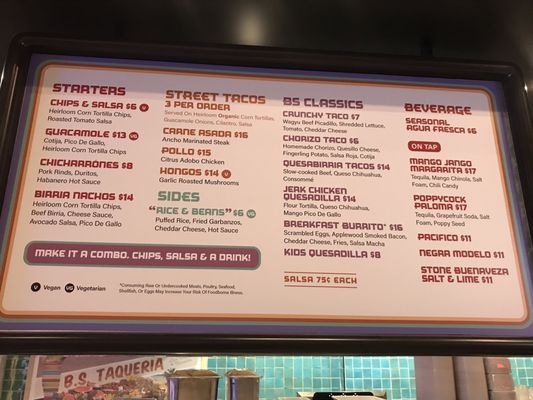 Menu photo 3 B.S. Taqueria Las Vegas, NV