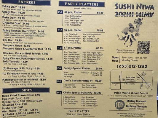 Menu photo 6 Sushi Niwa Lakewood, WA Menu photo 6 Sushi Niwa Lakewood, WA