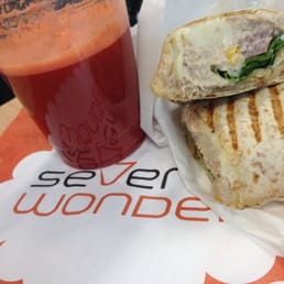 Liquid lunch and tuna wrap