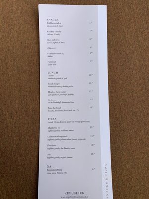 Menu photo 1 Republiek Bloemendaal Overveen, NH Menu photo 1 Republiek Bloemendaal Overveen, NH