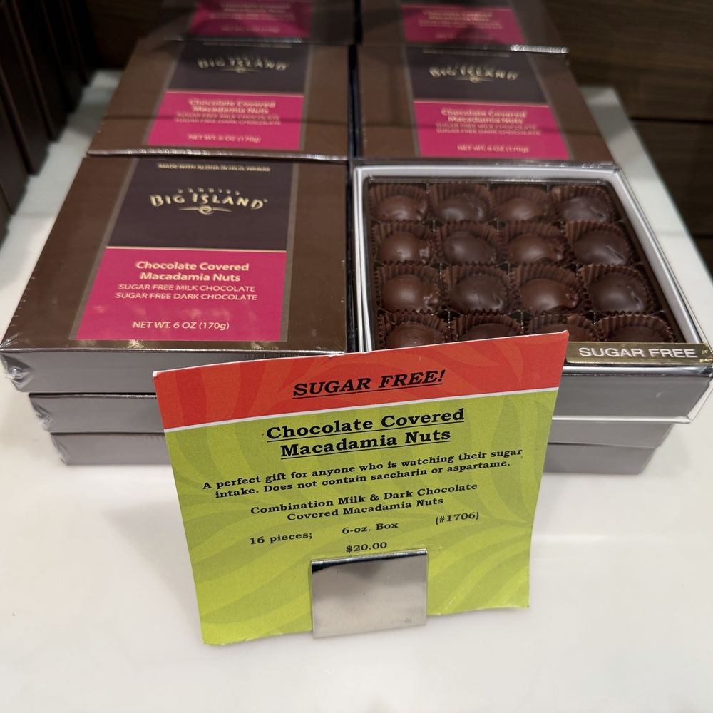 Big Island Candies - no sugar added macadamia nut chocolate - Chocolatiers & Shops Near Me - Honolulu, Hawaii