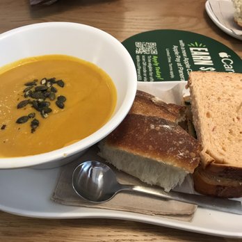 Panera Bread - Autumn squash soup & Mediterranean veggie sandwich - Sandwiches Near Me - Henderson, Nevada